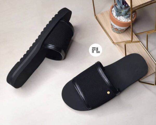 Elegant Mesh Leather Slide - Image 2
