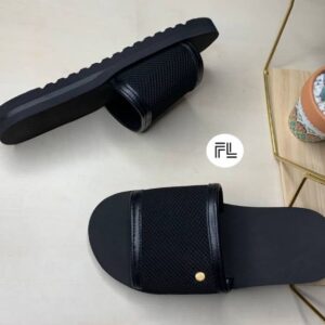 Elegant Mesh Leather Slide