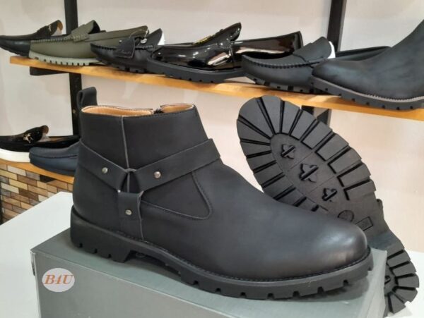 Sleek Black Leather Boots