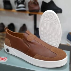 Brown Leather Slip-Ons
