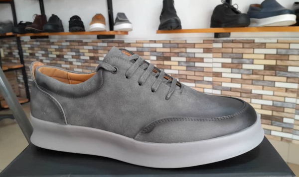 Ash-Toned Leather Comfort Sneaker - Image 2