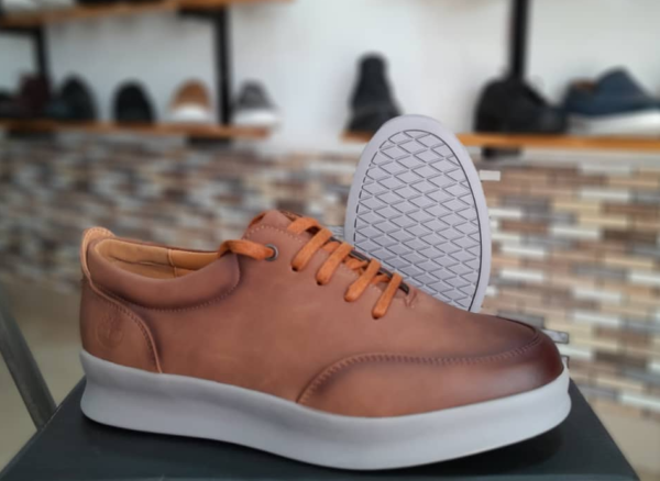Brown Leather Sneaker With Ash Sole - Image 2