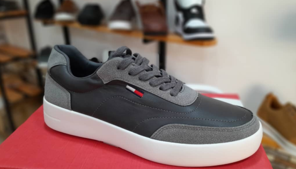 Grey Leather Suede Urban Sneaker
